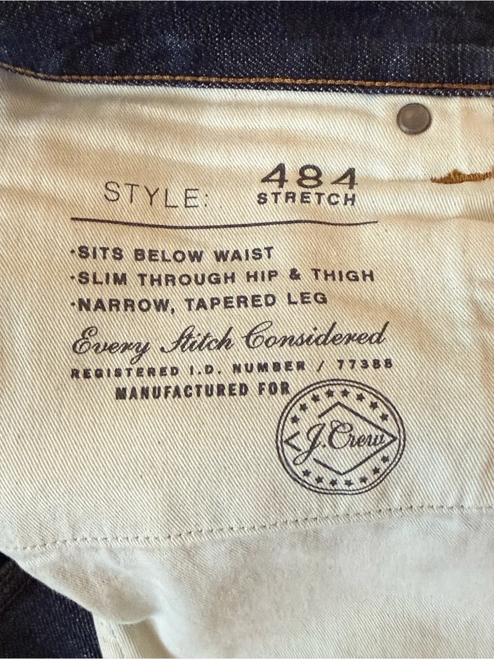 2 pair- J. Crew Selvedge Slim Jeans 1 dark and 1 medium wash